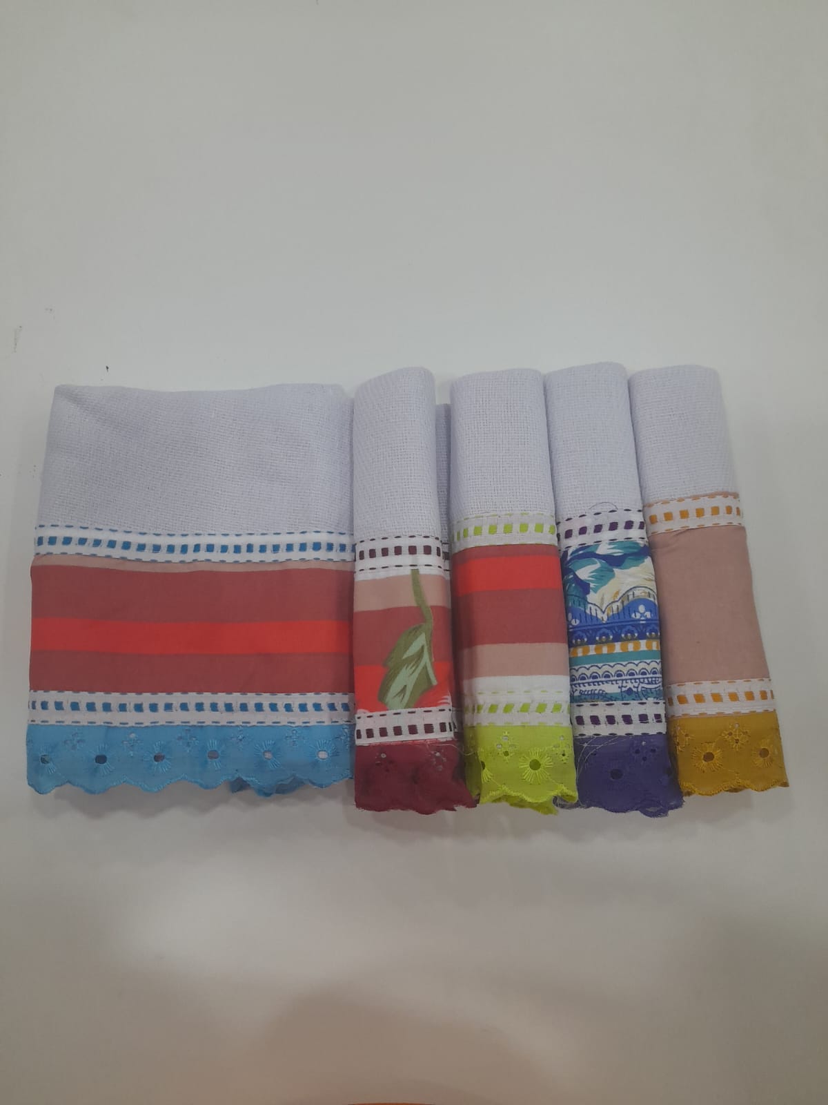 Kit Pano De Prato 5 Peças 45 x 75cm Estampado