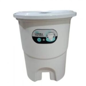 Lixeira de Plástico Redonda 7L C/Pedal Branca Plasberg