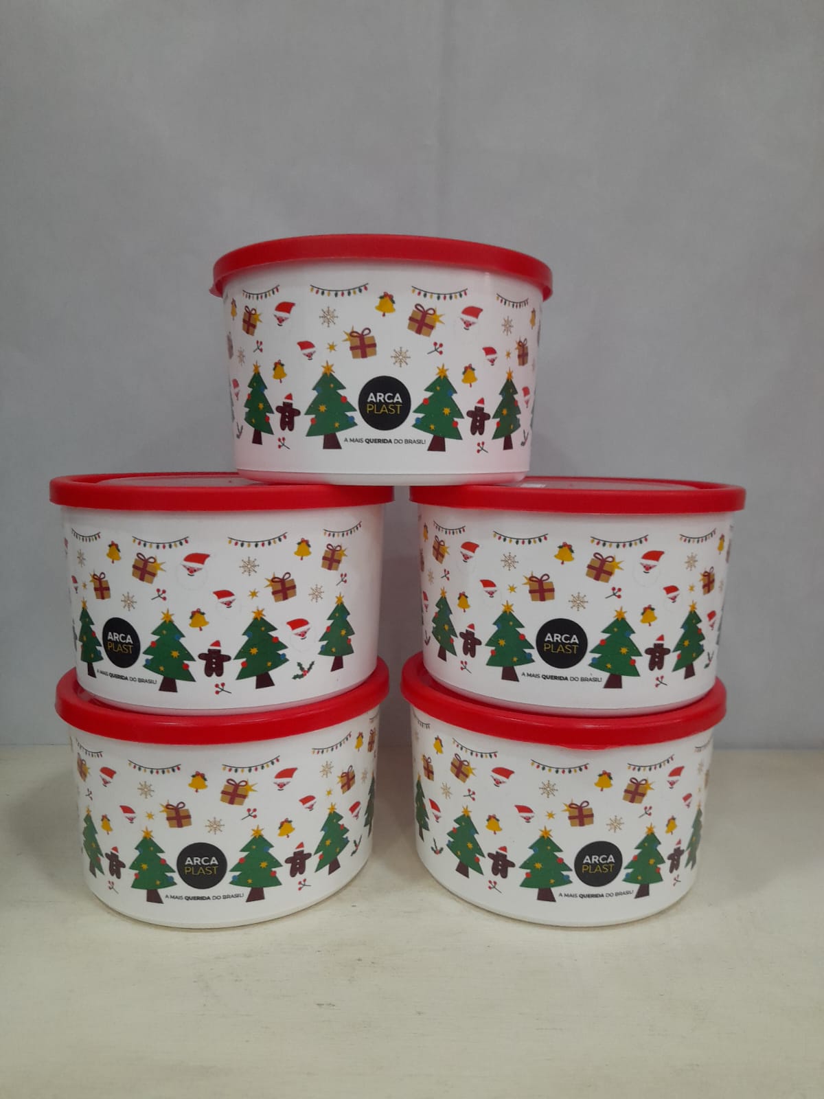 Pote Pequeno Natal Feliz C/Tampa ArcaPlast