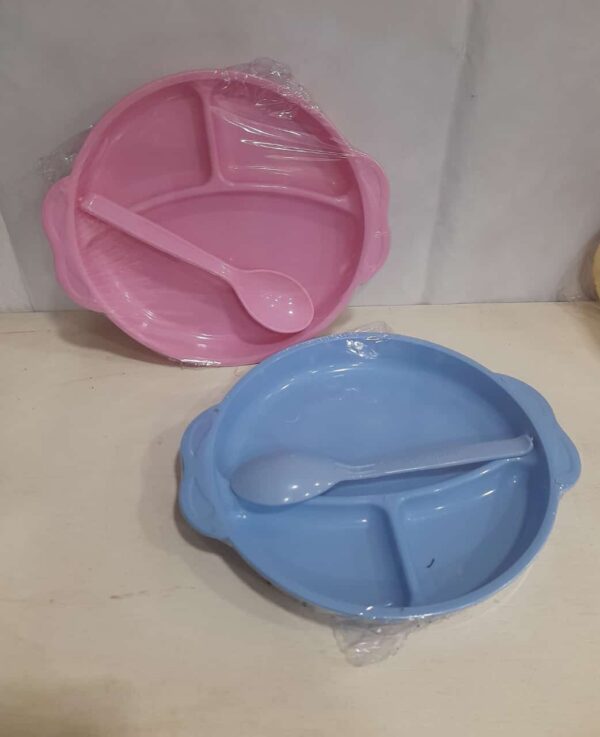 kit Refeição Infantil Azul/Rosa C/Colher