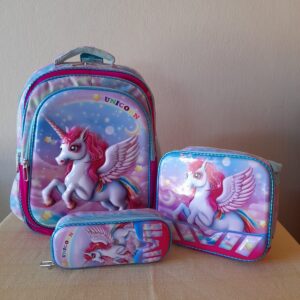 Kit Mochila Infantil 3D 3Peças Feminina