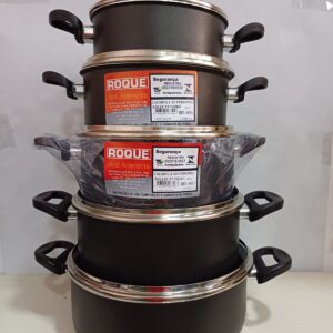 Conjunto de Panela Antiaderente C/tampa de Vidro Roque