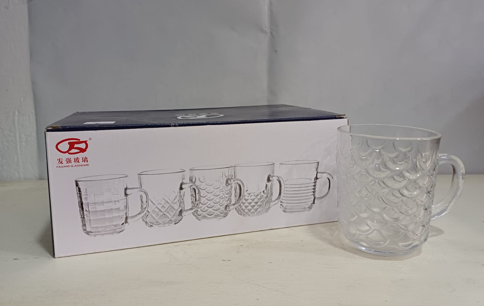 Jogo de Caneca Vidro 6Peças 230ml