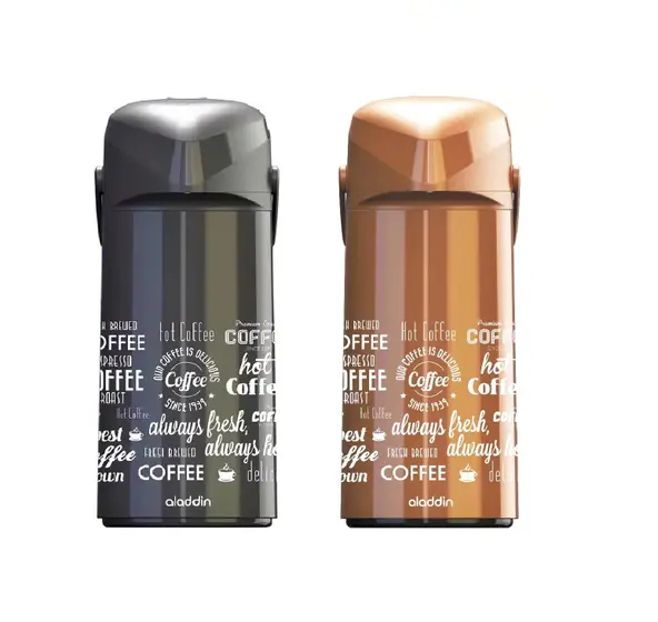 Garrafa de Café Térmica 1.8L Preta e Marrom