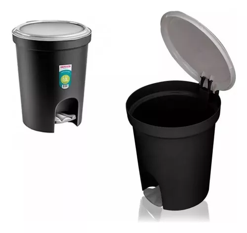 Lixeira Redonda C/Pedal Plast Sanremo 6,6L