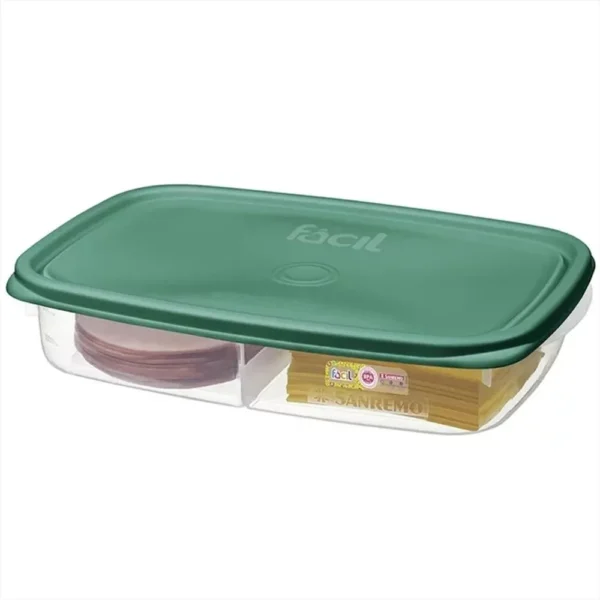 Porta frios 1400ml Sanremo tampa verde e laranja